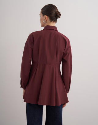 Bianca gömlek - Bordo
