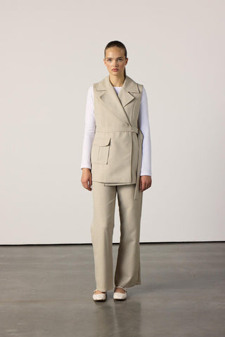 Laura Yelekli Takım - Bej