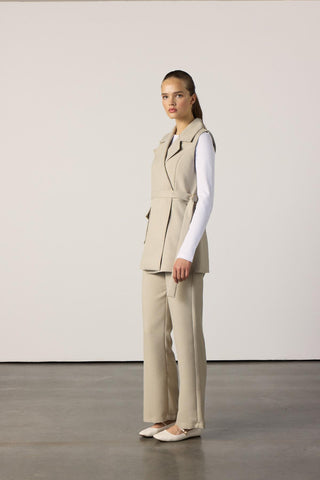 Laura Yelekli Takım - Bej