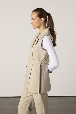 Laura Yelekli Takım - Bej