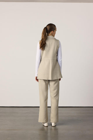 Laura Yelekli Takım - Bej