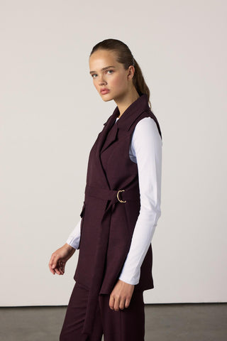 Laura Yelekli Takım - Bordo