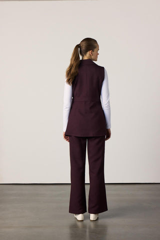 Laura Yelekli Takım - Bordo