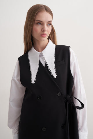 Monica Yelekli Takım - Siyah