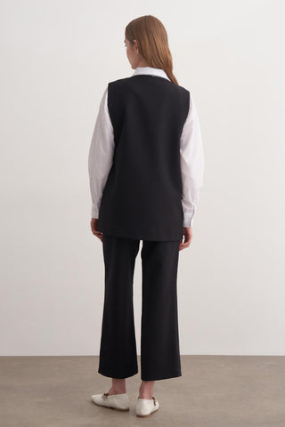 Monica Yelekli Takım - Siyah