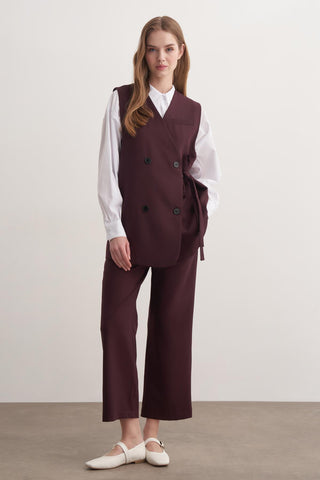 Monica Yelekli Takım - Bordo