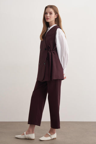 Monica Yelekli Takım - Bordo