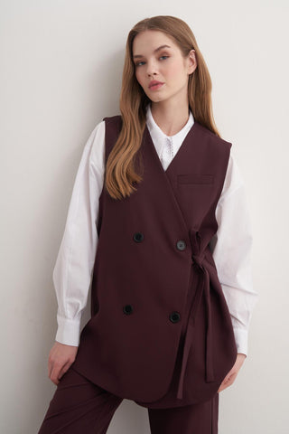 Monica Yelekli Takım - Bordo