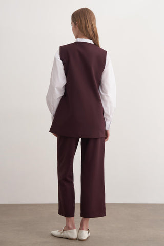 Monica Yelekli Takım - Bordo