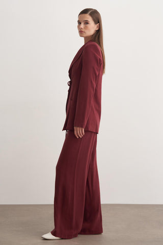 Naomi Pantolonlu Takım - Bordo