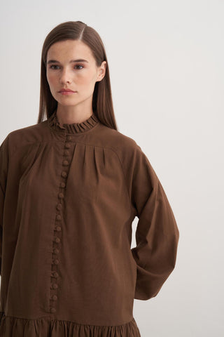 Perla Pantolonlu Takım - Kahve