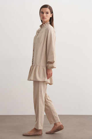 Perla Pantolonlu Takım - Bej