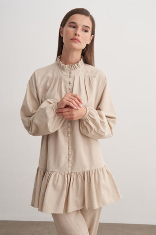 Perla Pantolonlu Takım - Bej