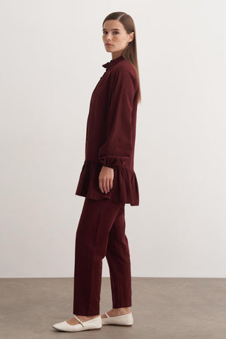 Perla Pantolonlu Takım - Bordo