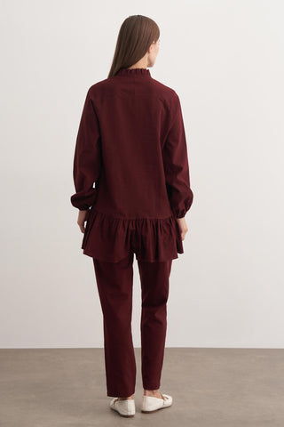 Perla Pantolonlu Takım - Bordo
