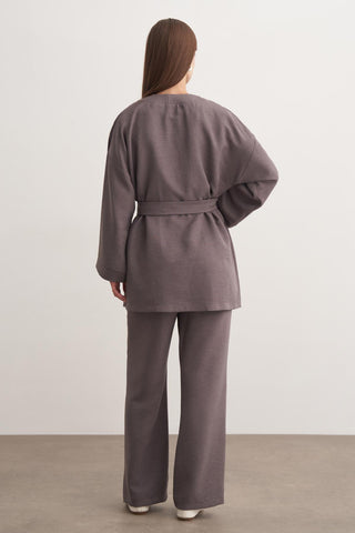 Jayla Kemerli Takım - Gri
