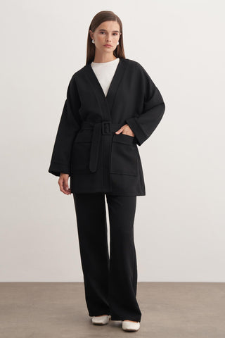 Jayla Kemerli Takım - Siyah