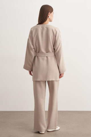 Jayla Kemerli Takım - Bej