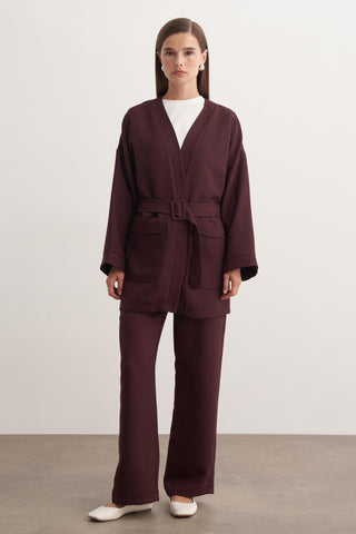 Jayla Kemerli Takım - Bordo