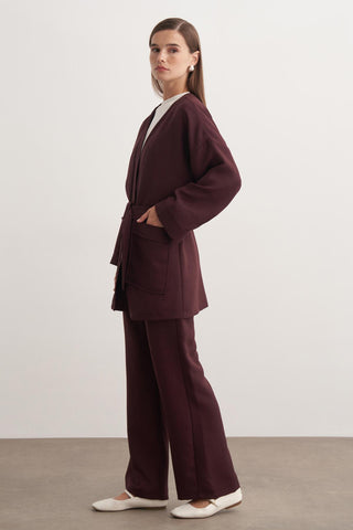 Jayla Kemerli Takım - Bordo