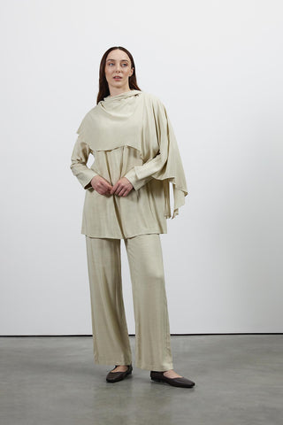 Lorena Pelerinli Takım - Bej