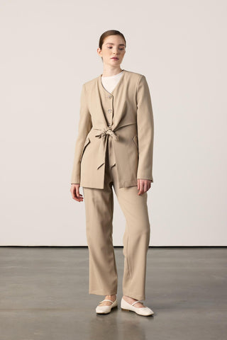 Summer Ceketli Takım - Bej