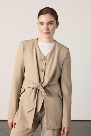 Summer Ceketli Takım - Bej