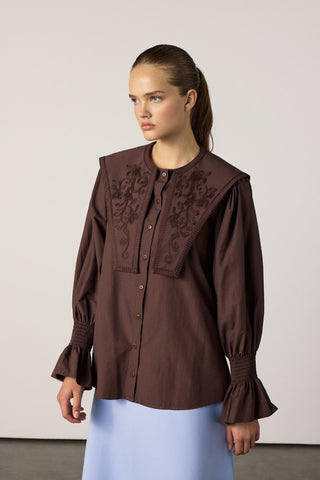 Elsa gömlek - Kahve