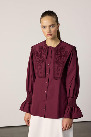 Elsa gömlek - Bordo