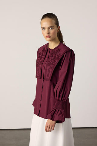 Elsa gömlek - Bordo