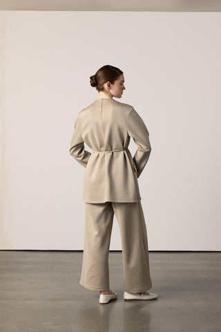 Greta Scuba Takım - Bej