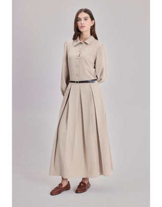 Haze Kemerli Takım - Bej