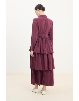 Melody elbise - Bordo