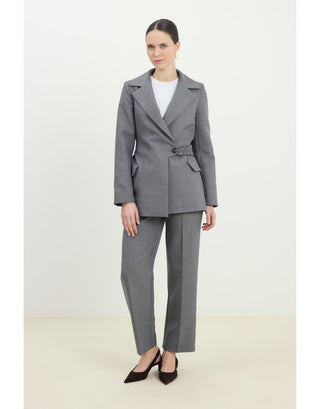 Lady Ceketli Takım - Gri