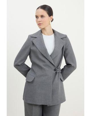 Lady Ceketli Takım - Gri