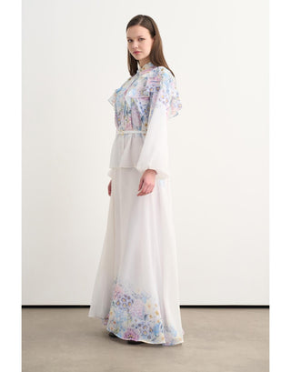 Brice Çiçek Desenli Takım - Bebe Mavi