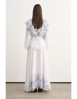 Brice Çiçek Desenli Takım - Bebe Mavi