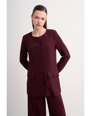 Larry Ceketli Takım - Bordo