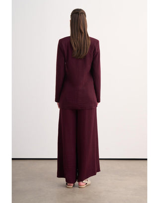 Larry Ceketli Takım - Bordo