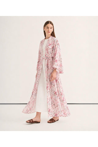 Galvin Uzun Kimono - Pembe
