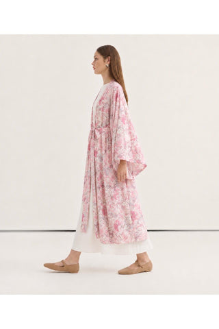 Galvin Uzun Kimono - Pembe
