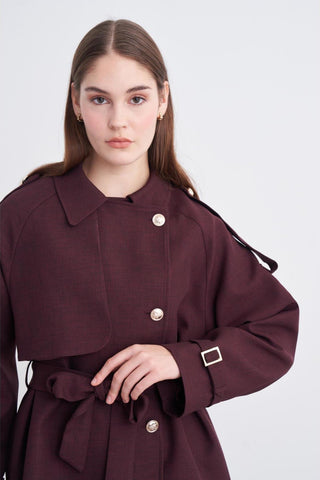 Sally Kemerli Kap - Bordo