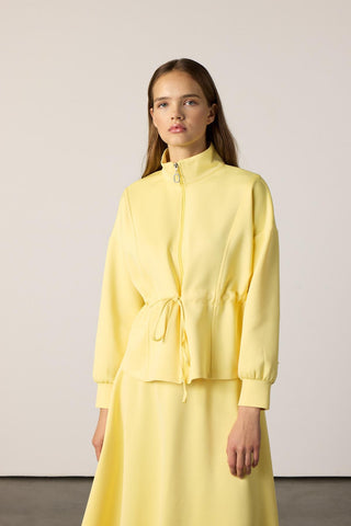 Bel Büzgülü Etekli Scuba Takım - Sarı