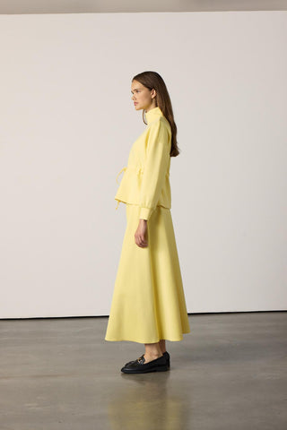 Bel Büzgülü Etekli Scuba Takım - Sarı