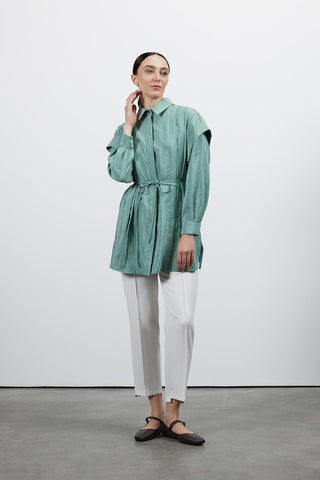 Biyeli Gömlek - Mint