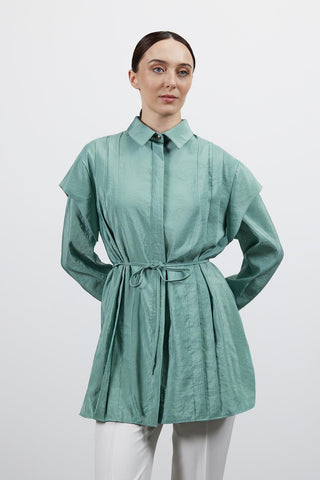 Biyeli Gömlek - Mint