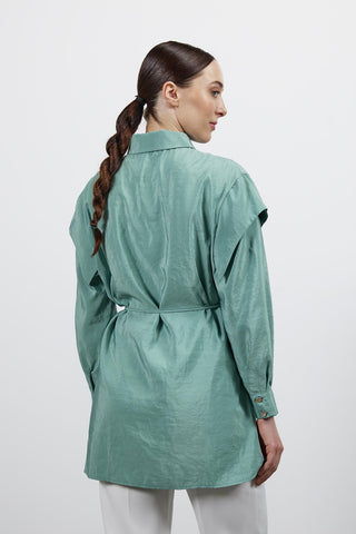 Biyeli Gömlek - Mint